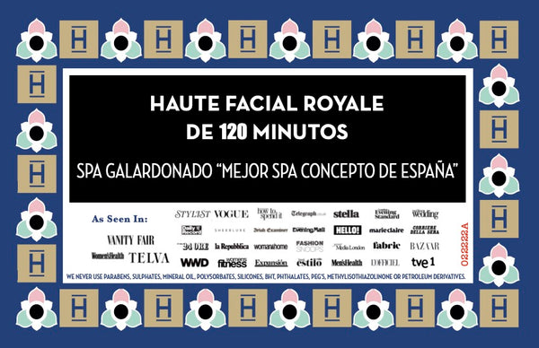 CERTIFICADO REGALO PARA FACIAL 120 minutos. THE HAUTE FACIAL ROYALE