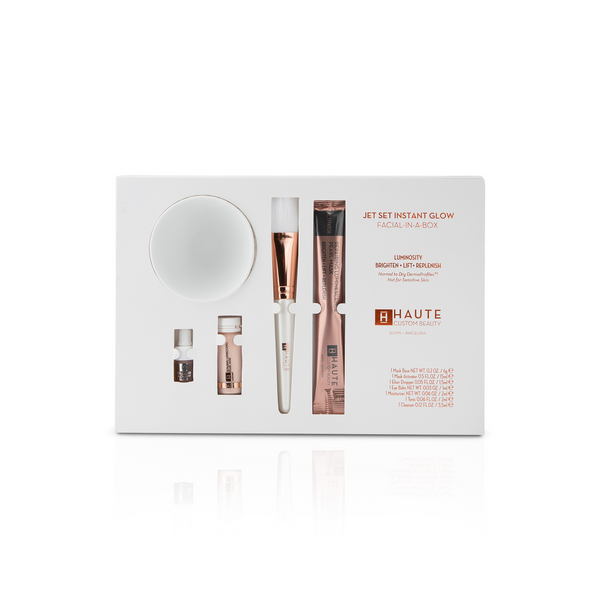 JET SET INSTANT GLOW FACIAL-IN-A-BOX LUMINOSITY BRIGHTEN + LIFT+ REPLENISH