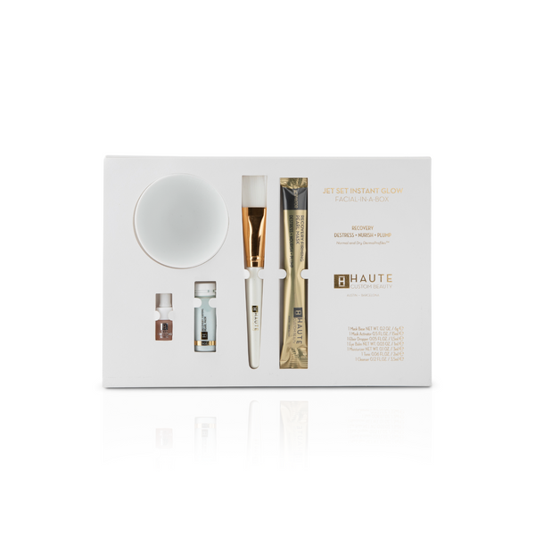 JET SET INSTANT GLOW FACIAL-IN-A-BOX RECOVERY DESTRESS + NOURISH + PLUMP